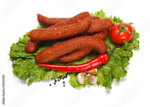 Sausage with vegetables