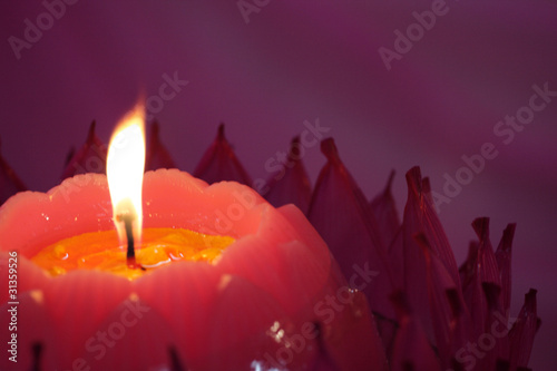 Candles with a soft background ..