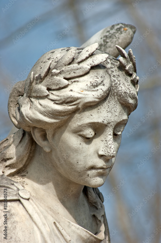 Face of angel statue