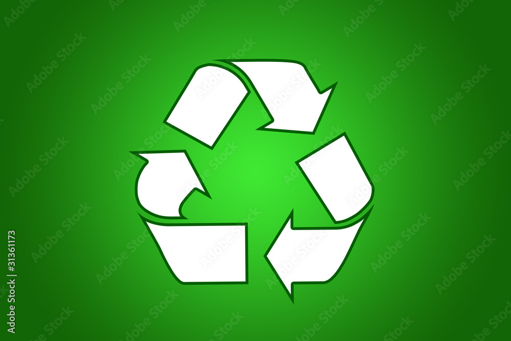 Obraz premium Recycle white symbol