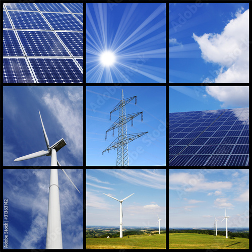 Clean energy collage