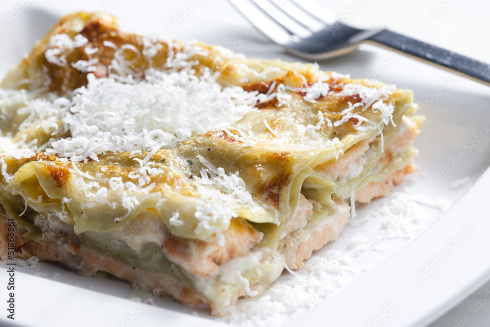 spinach lasagne with salmon spinach lasagne with salmon