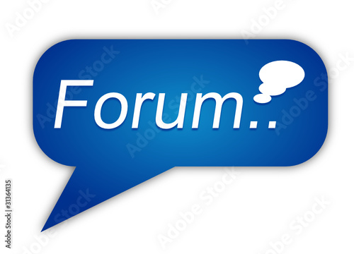 forum sur bouton bulle bleu