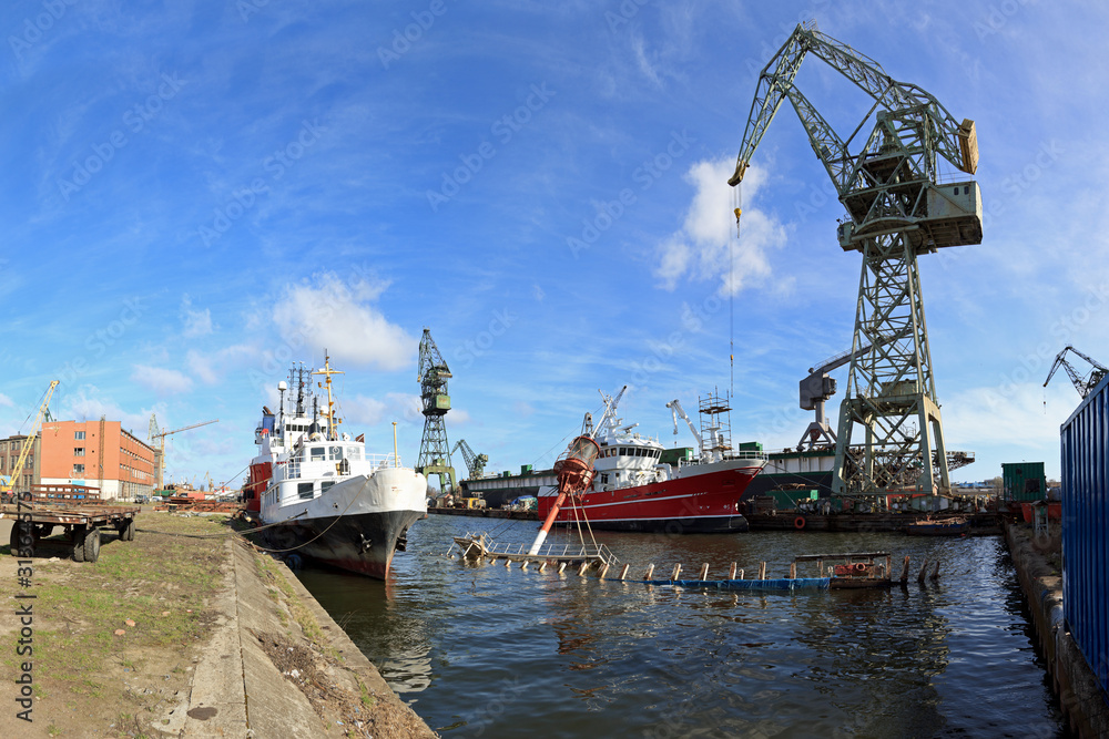Shipyard in Gdansk Shipyard in Gdansk
