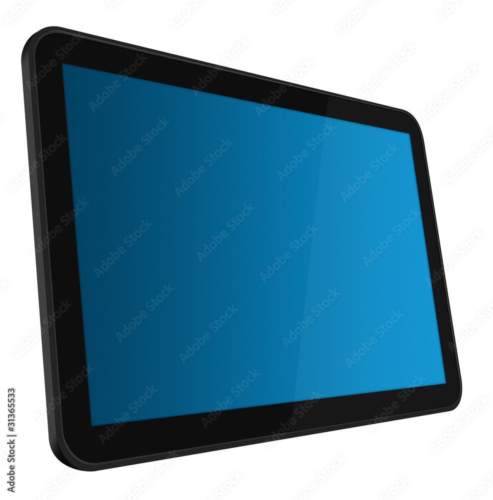 LCD Touch Screen Tablet with clipping path LCD Touch Screen Tablet with clipping path