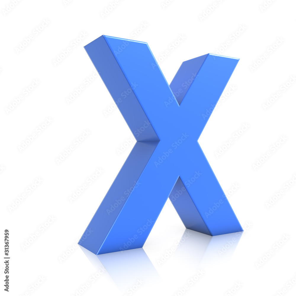 3d Blue Letter X 3d Blue Letter X