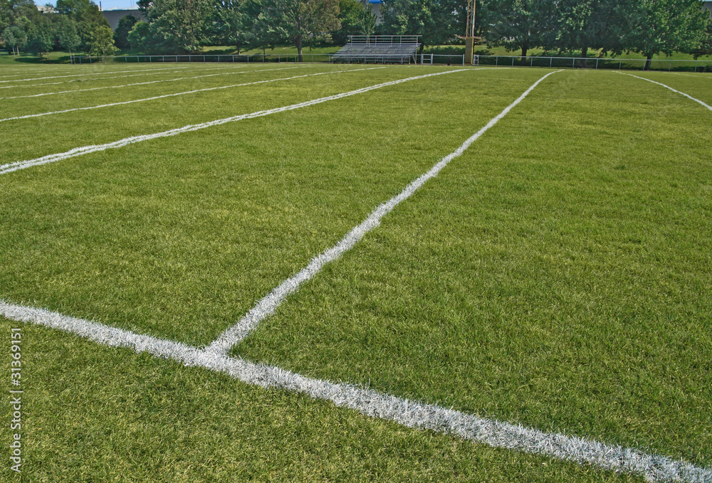 Obraz premium American football playing field in summer