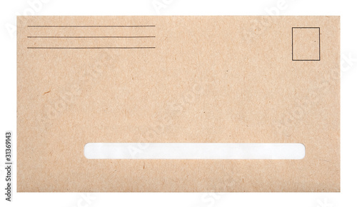 Fototapeta Naklejka Na Ścianę i Meble -  Brown envelope with space for address
