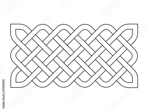 Celtic Knot (3x6) (Irish design pattern outline silhouette) photo