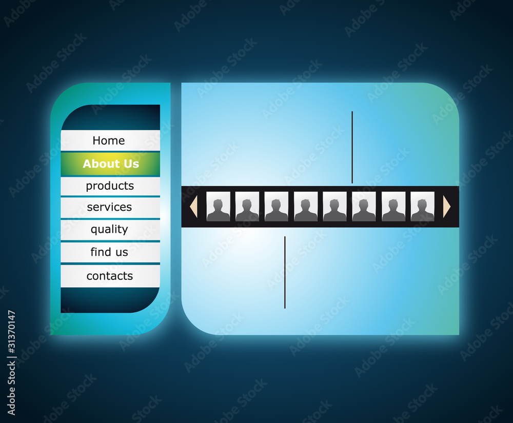 Naklejka premium Technology and Business Style Website template