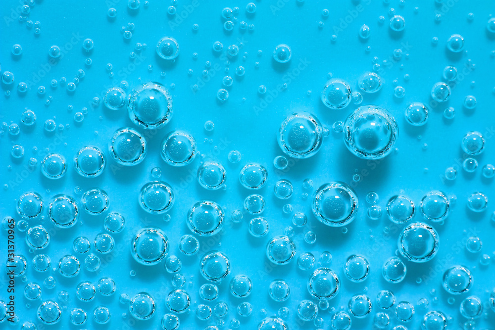 Blue abstract water with bubbles. Macro. Closeup. Blue abstract water with bubbles. Macro. Closeup.
