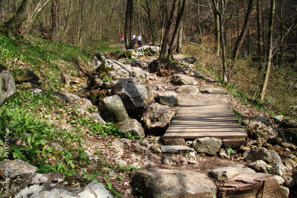 Old bridge on mountain path to reach Canzo's Horns Old bridge on mountain path to reach Canzo's Horns