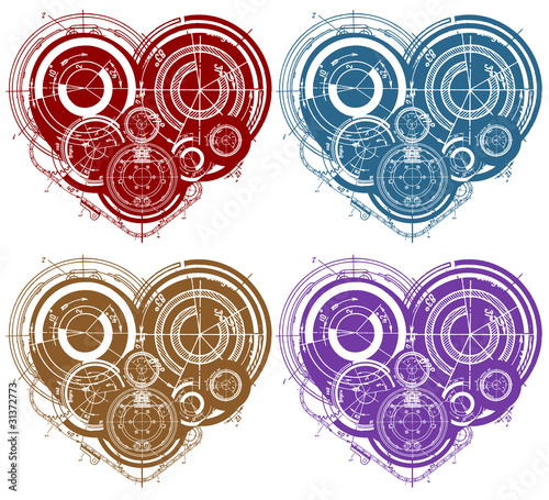 art illustration of hearts