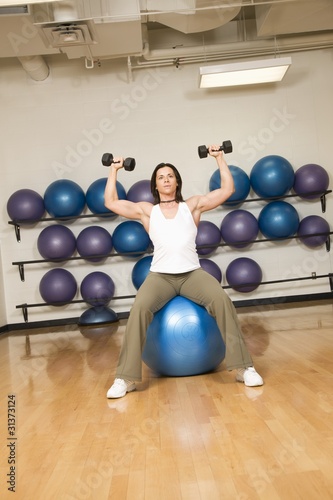 Woman Toning Muscles