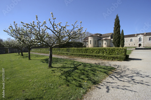 Abbaye de Flaran (Gascogne, France), vue des jardins.