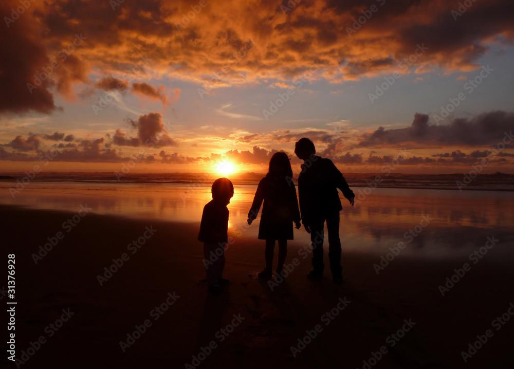 Children and Sunset