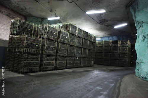 Champagne Cellar, factory at a depth of 80 meters photo