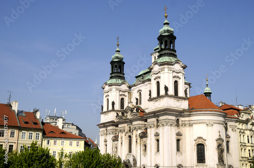 St Nicolas Church in Market Square Prague Czech Republic