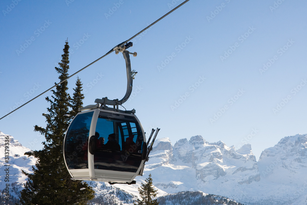 Obraz premium Ski resort Madonna di Campiglio. Italy..