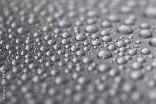water drop on a gray surface