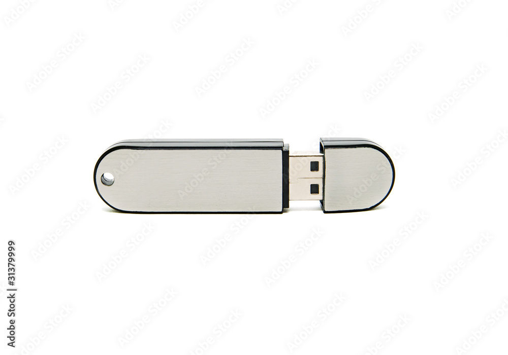 flash drive closeup on white background flash drive closeup on white background