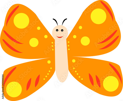 happy butterfly - vector