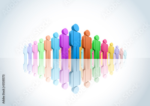 Colorful big group
