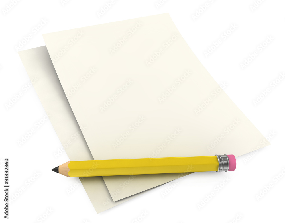 3d color pencil isolated on a white background 3d color pencil isolated on a white background
