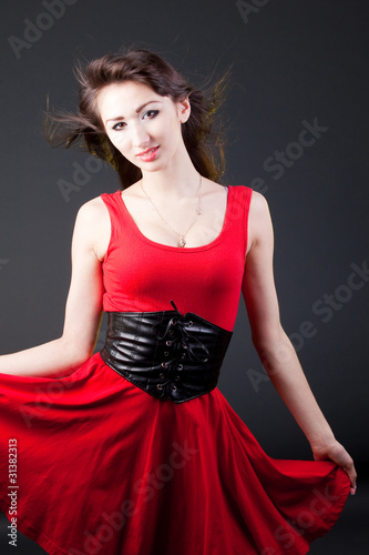 girl enjoys music