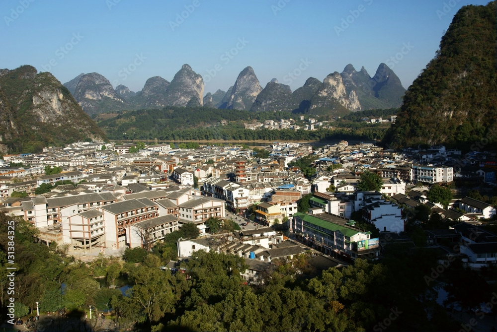 Obraz premium Yangshuo cityscape