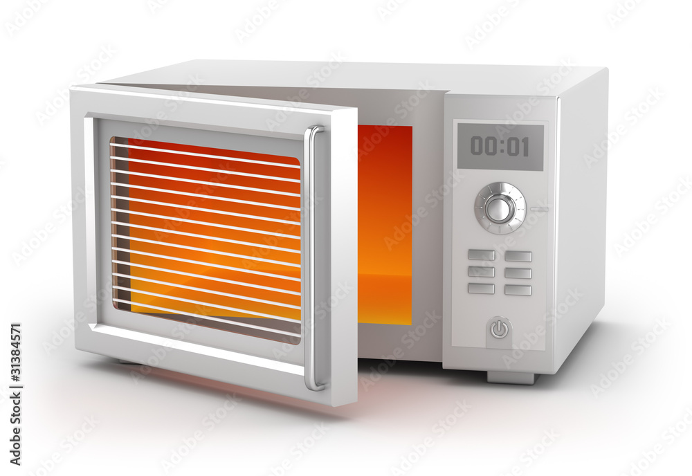 Obraz premium Microwave oven isolated on white. My own design
