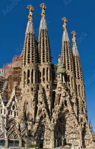 Detail facade Sagrada Familia Barcelona Spain #31385194