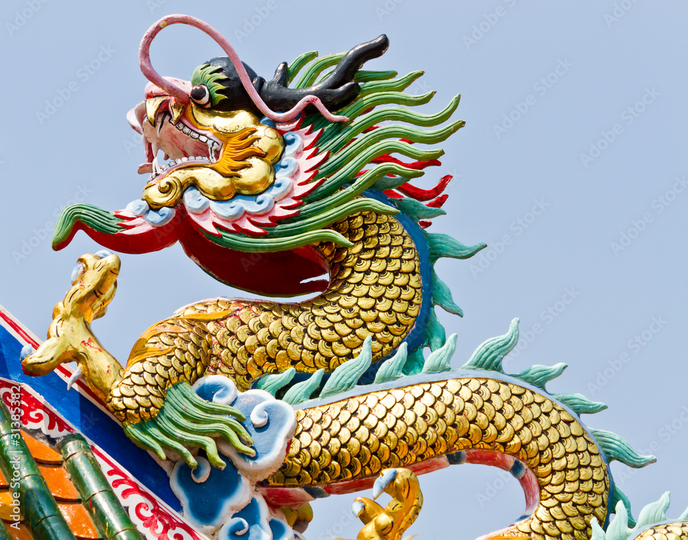 custom made wallpaper toronto digitalStatue of dragon on roof