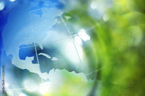 Fototapeta Naklejka Na Ścianę i Meble -  Blue and green earth background