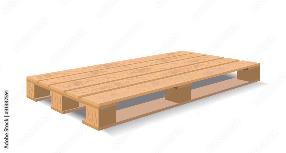 Warehouse pallet. Warehouse pallet.