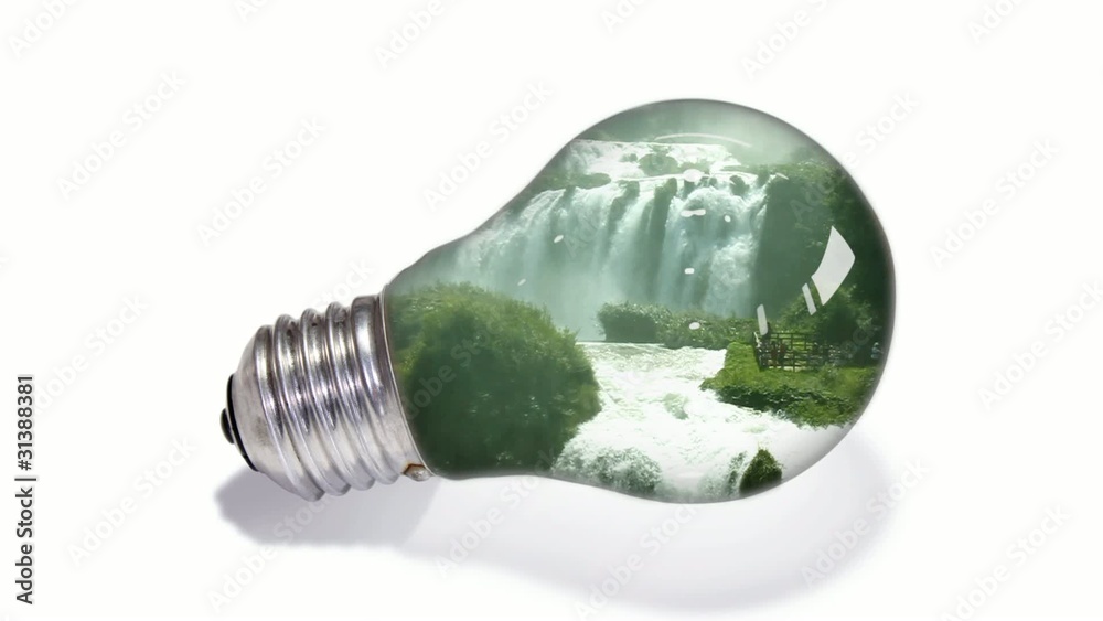 Light bulb waterfall