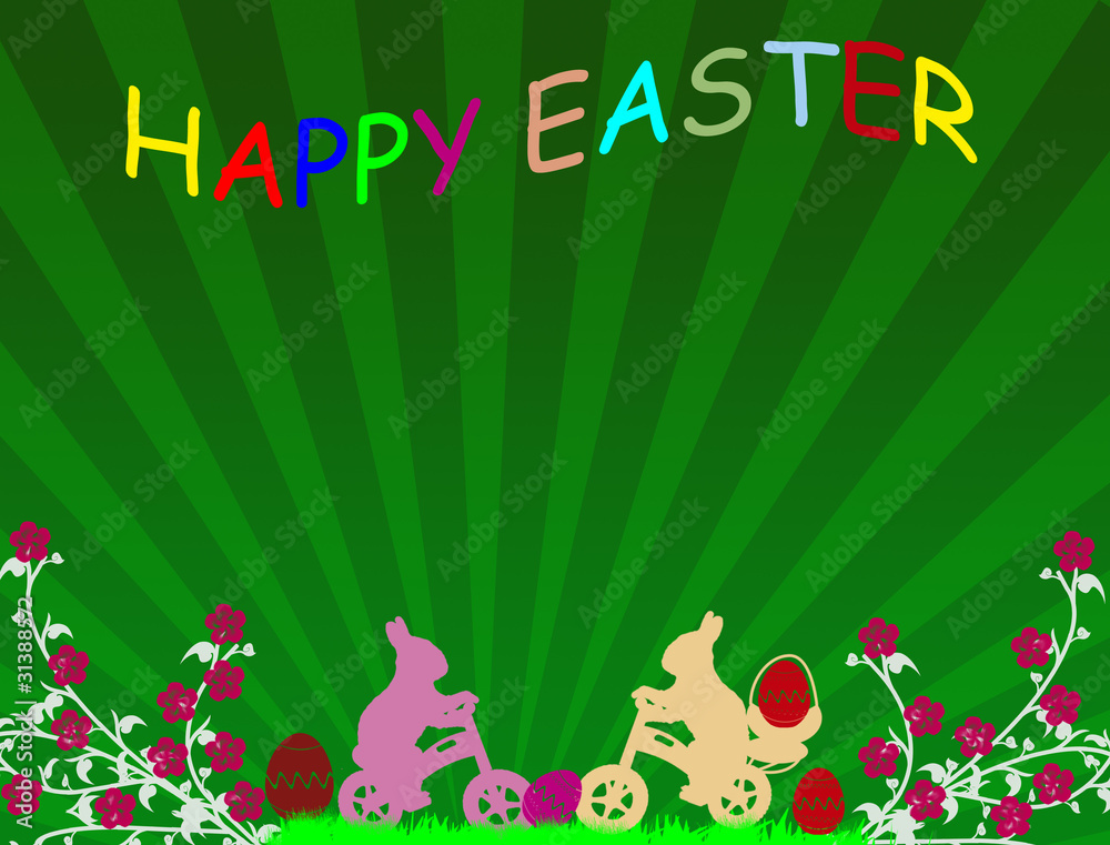 Naklejka premium Happy Easter background