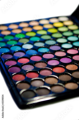 Makeup set. Professional multicolor eyeshadow palette