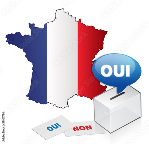 référendum en France, le " oui " l'emporte