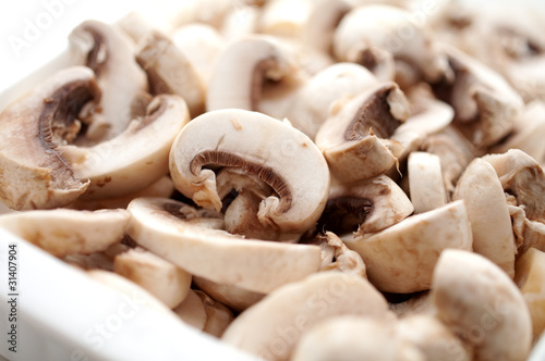 fresh sliced mushrooms