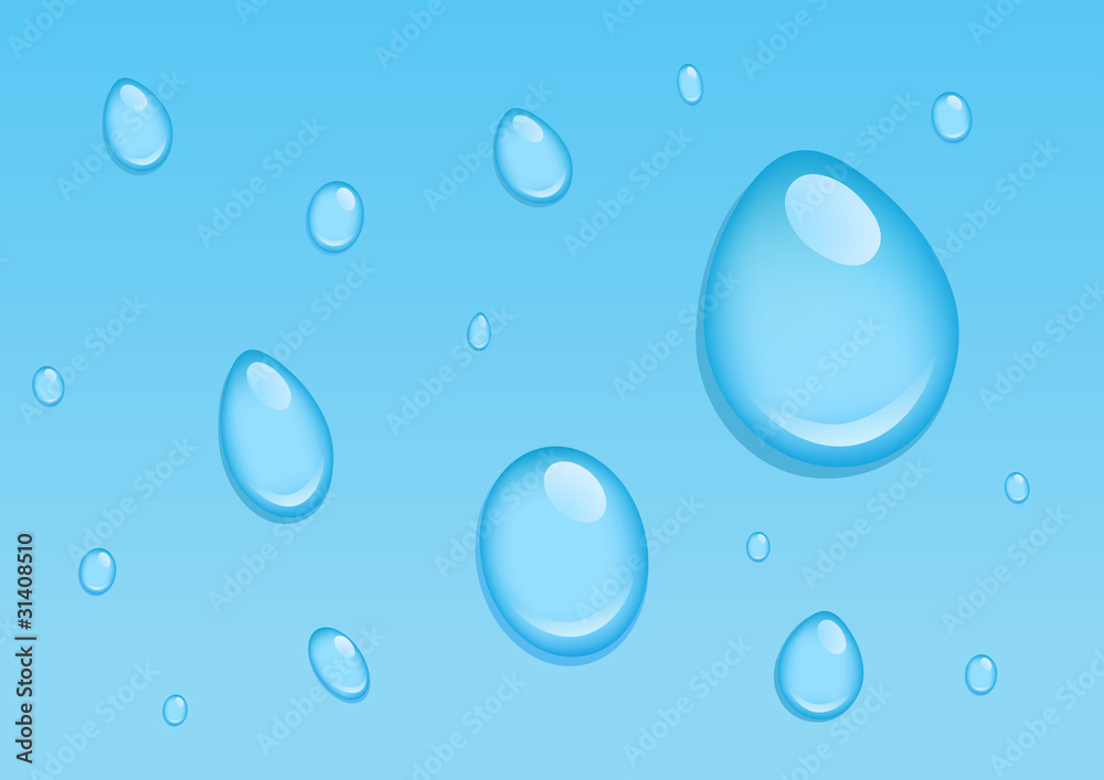 Vector water drops (bubbles) freshness (healthy life) concept