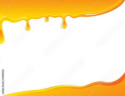 Orange flowing drops