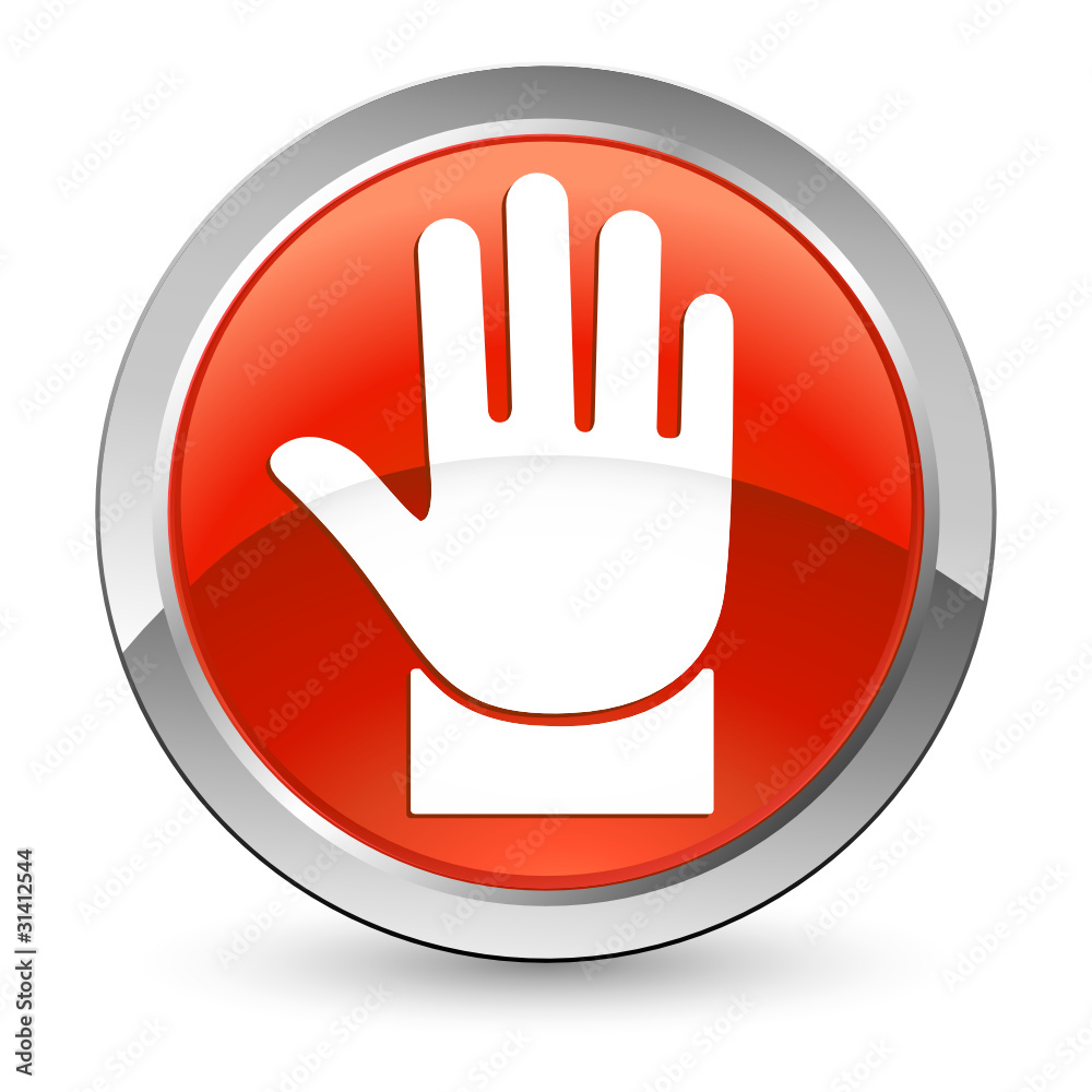 Obraz premium Verbotszeichen - Button