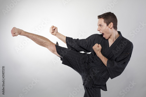 Karate kick photo