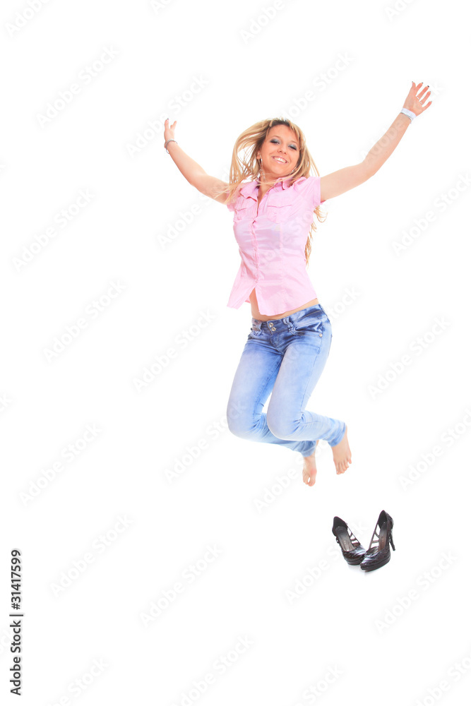 Cute elegant woman in having fun