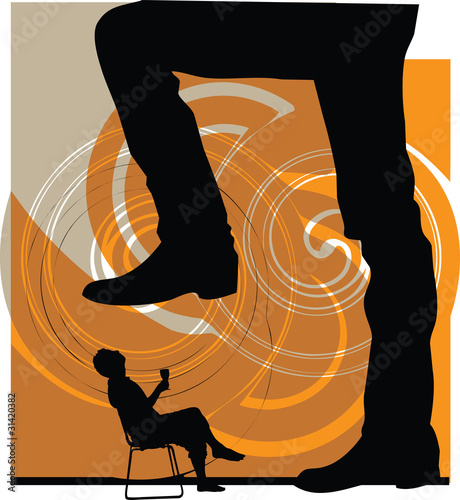 Man power. vector illustration