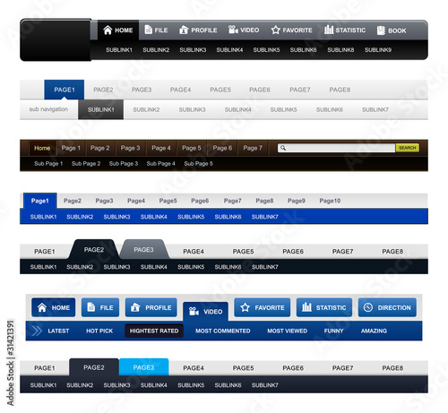Web Design Menu Navigation Bar Website Header Element