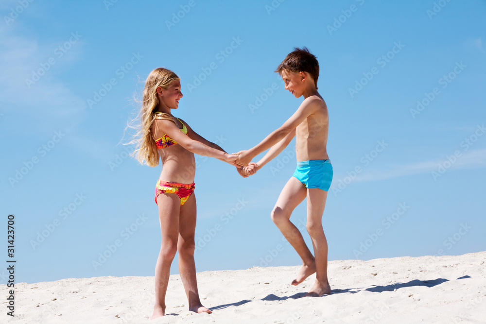 Kids on sand Kids on sand