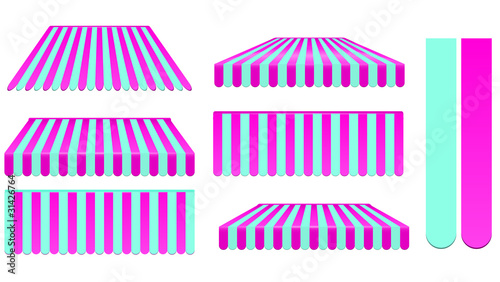 pink awning