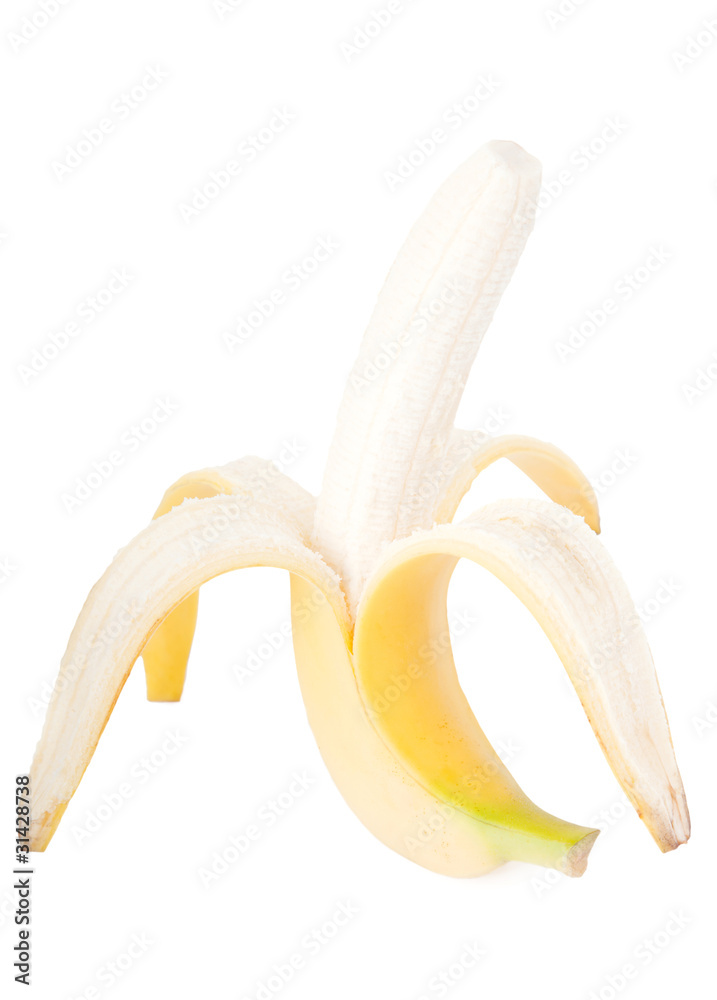 banana on a white background